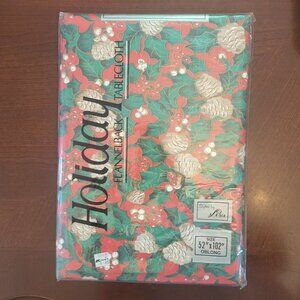 Holiday Flannelback Tablecloth 52" x 102" Oblong Styled By Lisa